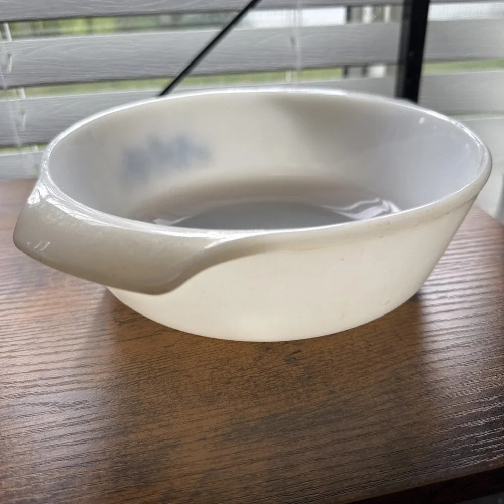 VTG Anchor Hocking‎ Fire King #436 1 Quart QT Blue Cornflower Casserole Dish ~T1